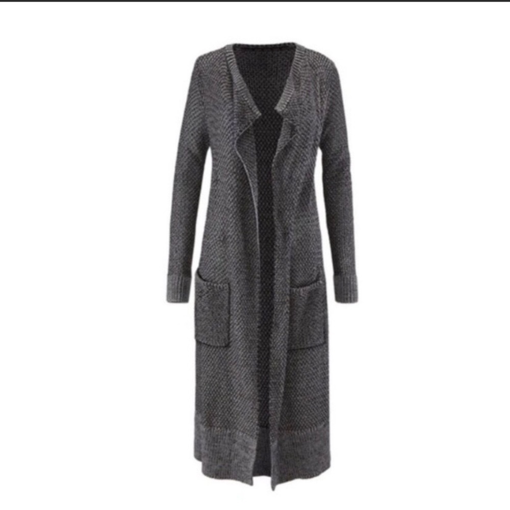 CAbi Charcoal Open Front Cardigan